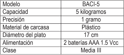 BASCULA CIRCULAR 5KG/2G BACI-5