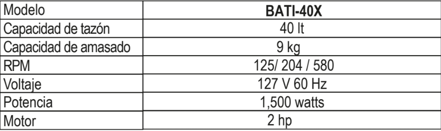 BATIDORA 40 LTS 3 VELOCIDADES BATI-40X