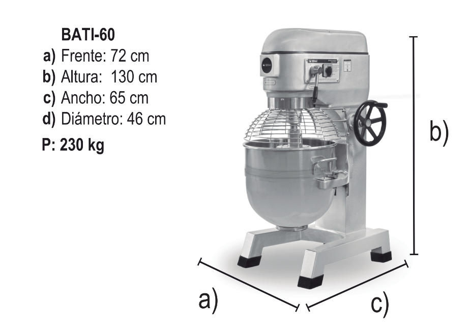 BATIDORA 60 LTS 3 VELOCIDADES BATI-60