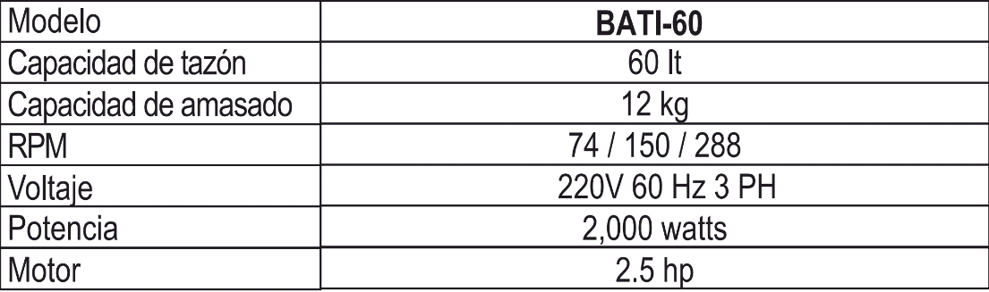 BATIDORA 60 LTS 3 VELOCIDADES BATI-60