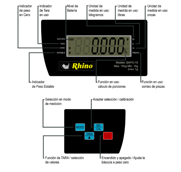 BASCULA PORCIONADORA 10KG/1G BAPO-10