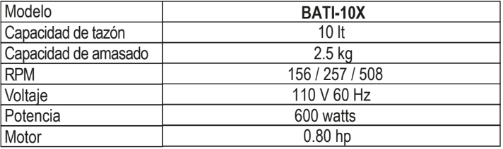 BATIDORA 10 LTS  3 VELOCIDADES BATI-10X