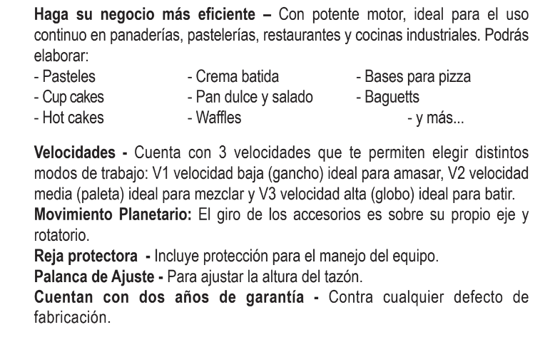 BATIDORA 30 LTS  3 VELOCIDADES BATI-30