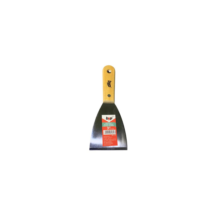 ESPATULA RIGIDA MANGO MADERA 3"