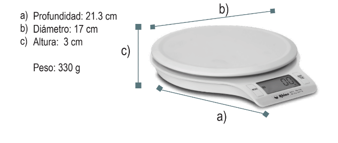 BASCULA CIRCULAR 5KG/2G BACI-5