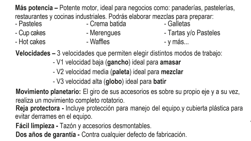 BATIDORA 40 LTS 3 VELOCIDADES BATI-40X