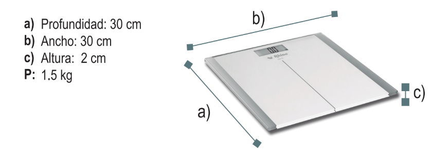 BASCULA DE BAÑO 180KG/100G BABA-180