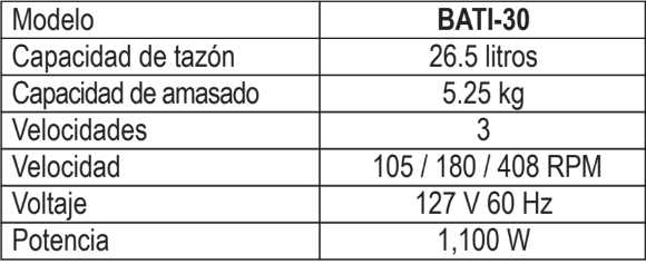 BATIDORA 30 LTS  3 VELOCIDADES BATI-30