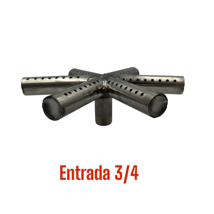 QUEMADOR ESTRELLA ACERO INOXIDABLE 20 CMS