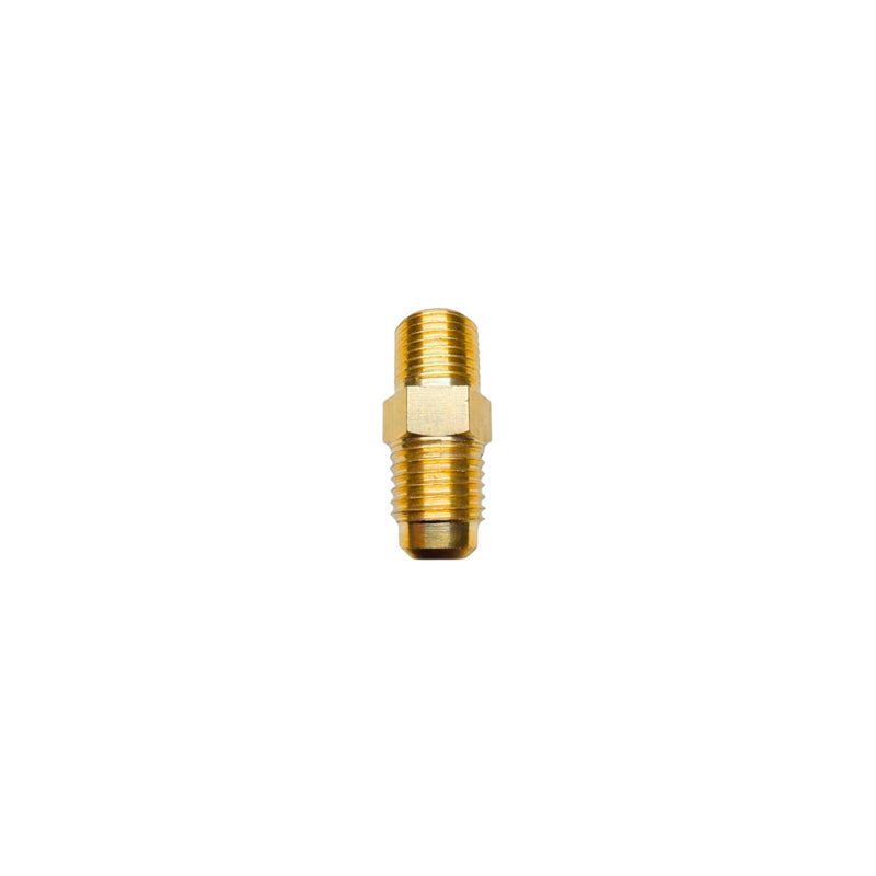 CONECTOR RECTO MACHO EN LATON DORADO 1/8 NPT X 1/4 FLARE