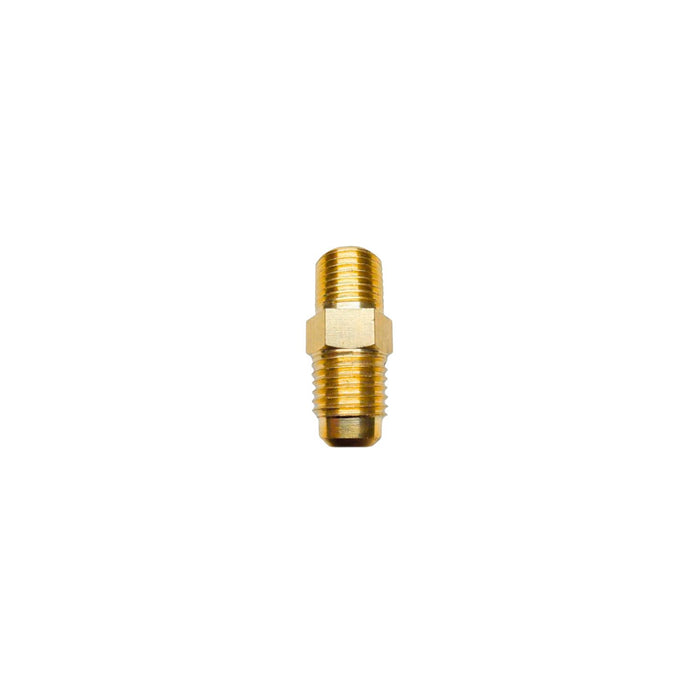 CONECTOR RECTO MACHO EN LATON DORADO 1/8 NPT X 1/4 FLARE