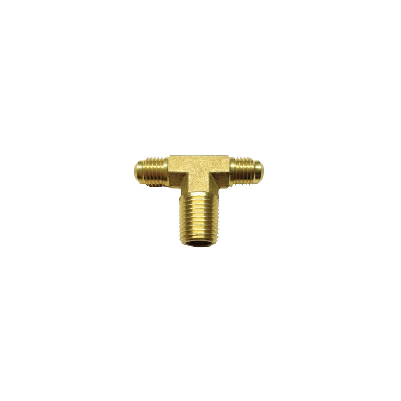 CONECTOR DE LATON EN TEE DE 1/4 NPT AL CENTRO X 1/4 FLARE