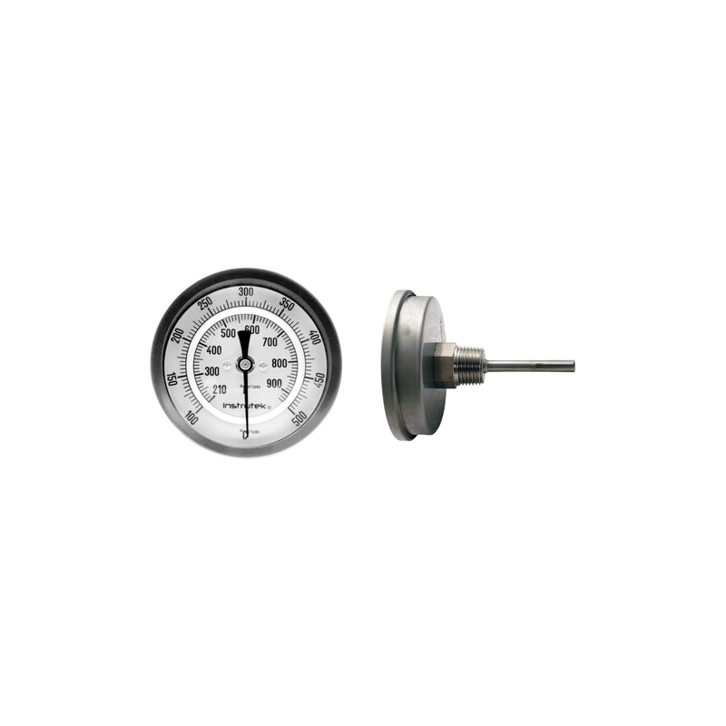 TERMOMETRO 3 PULG, 1/2" NPT, VASTAGO 4", RANGO 100 A 500 C-F
