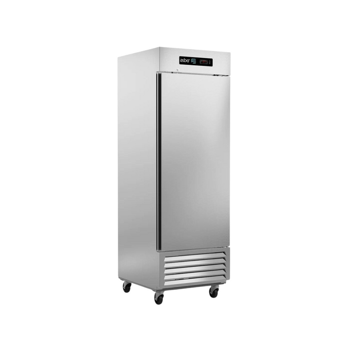 REFRIGERADOR ASBER VERTICAL 1 PUERTA SOLIDA INOX. ARR-23-HHC