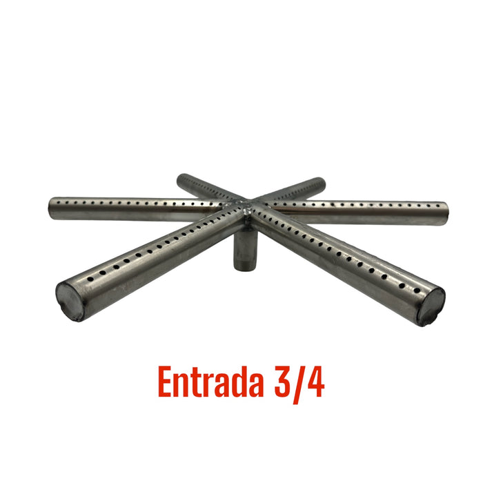 QUEMADOR ESTRELLA ACERO INOXIDABLE 40 CMS