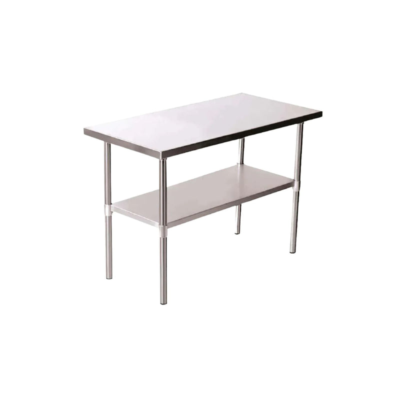MESA ACERO INOXIDABLE  24X48 CON ENTREPAÑO PROTEK