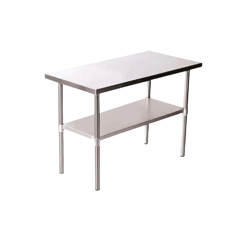 MESA ACERO INOXIDABLE 24X60 C/ENTREPAÑO PROTEK