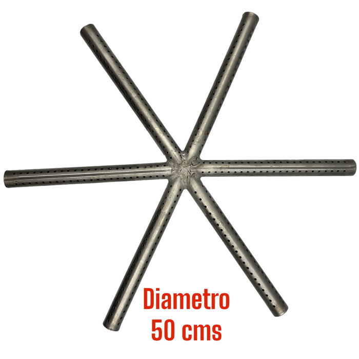 QUEMADOR ESTRELLA ACERO INOXIDABLE 50 CMS