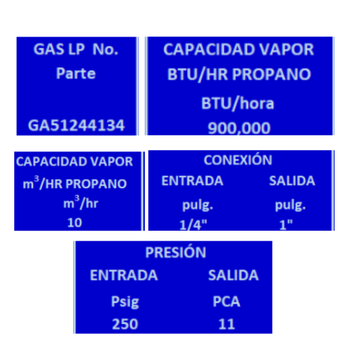 REGULADOR LOBO B/P ALTO CONSUMO 1/4X1"