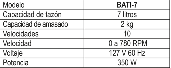 BATIDORA 7 LITROS  10 VELOCIDADES BATI-7