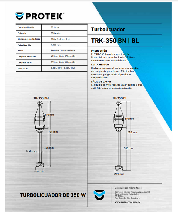 TURBOLICUADORA TRK-350 BL